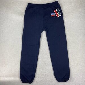 NWT Vintage Levis Sweatpants Mens L Blue‎ 80s Knit Fleece Tapered Leg Gym Casual